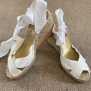 New and never worn! White espadrilles.